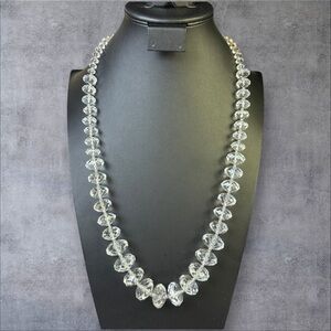 269. Joan Rivers Transparent Clear Crystal like  Necklace with‎ Classic Elegance